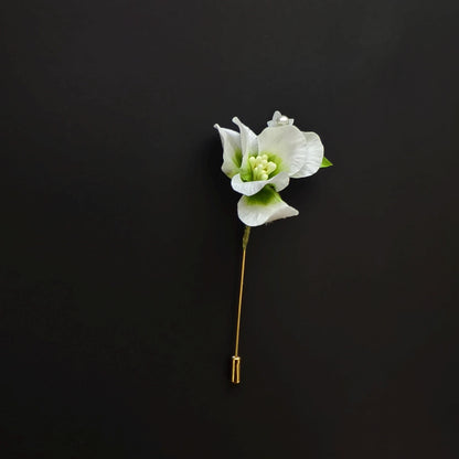 Flower Brooch Pin Handmade Silk Vintage Style Brooch for Women
