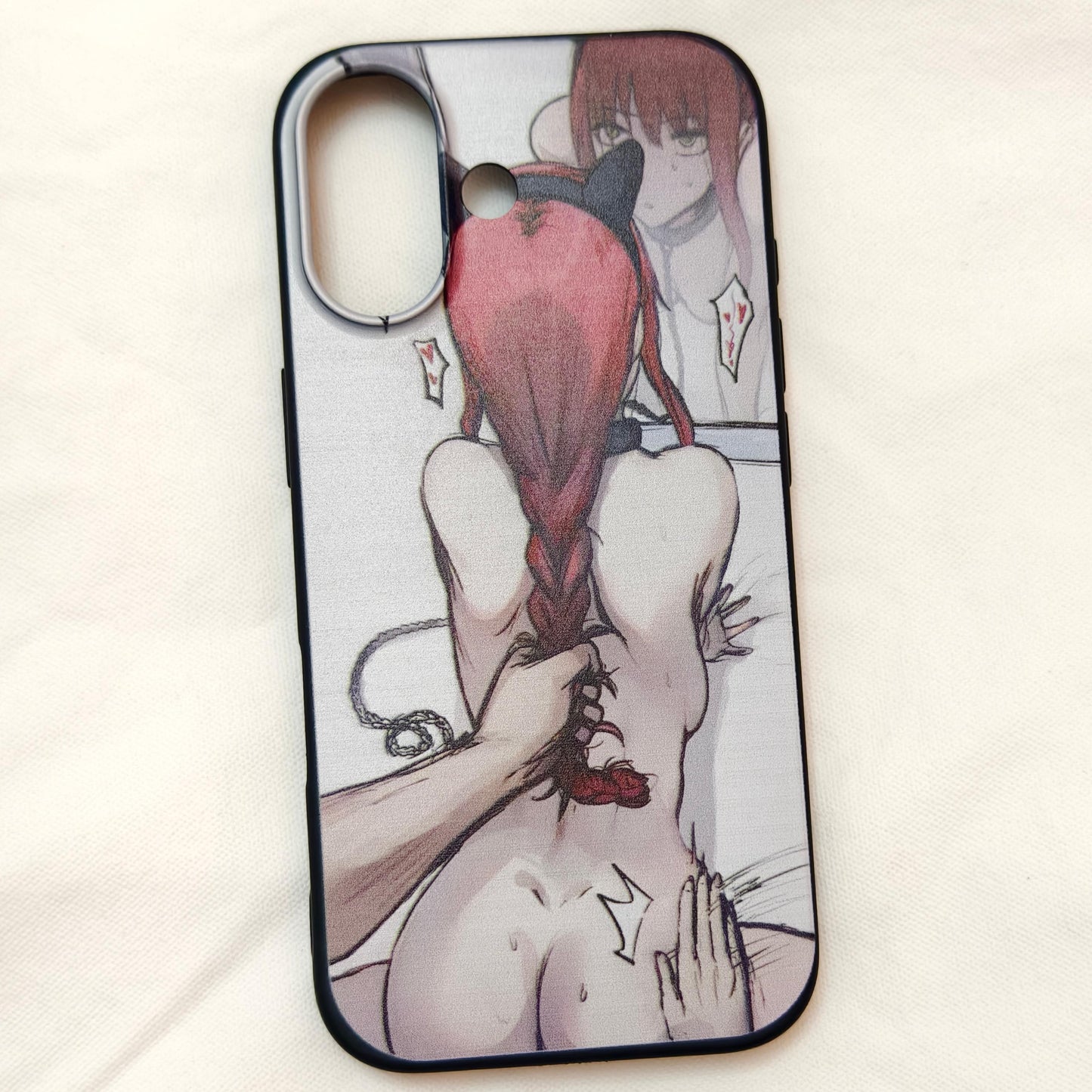 Sensual Beauty Hand-drawn iPhone 16/17 Pro Max Silicone Phone Case