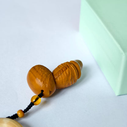 Handcrafted Carved Penis Walnut Craft