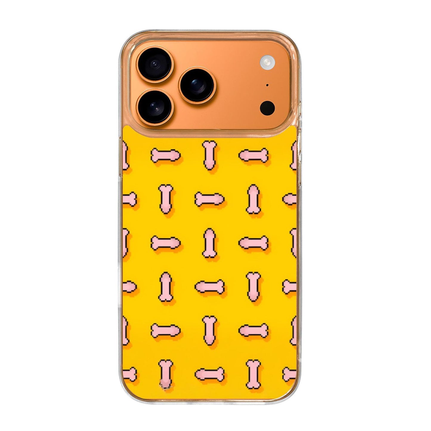 Pixelated Pattern iPhone 17 Pro Max Case – Funny Adult Humor TPU Cover