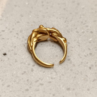 Gold-Tone Adjustable Vintage Ring
