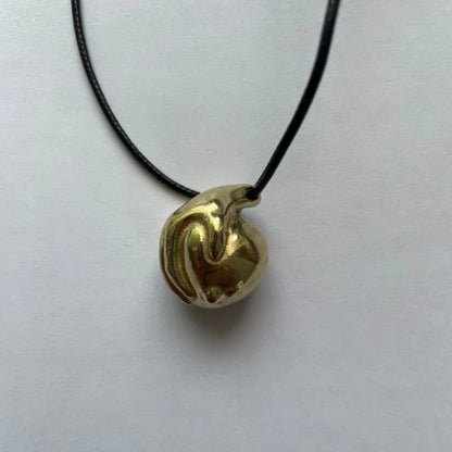 Brass Breast Pendant Necklace