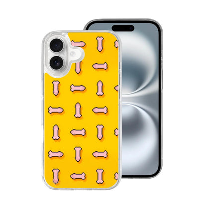 Pixelated Pattern iPhone 17 Pro Max Case – Funny Adult Humor TPU Cover