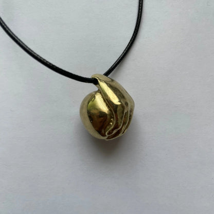 Brass Breast Pendant Necklace
