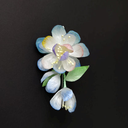 Silk Flower Vintage Brooch