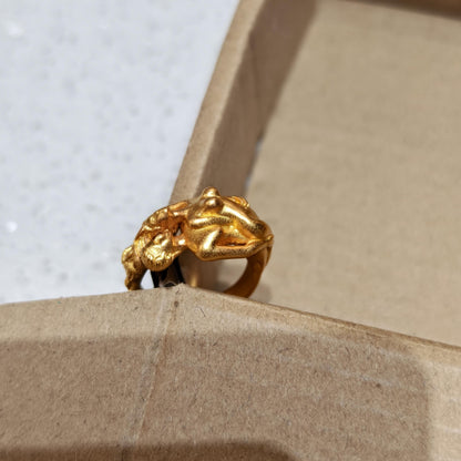 Gold-Tone Adjustable Vintage Ring