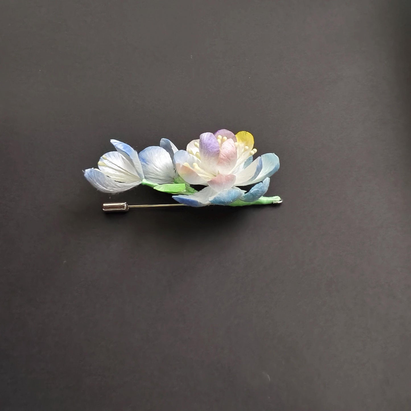 Silk Flower Vintage Brooch