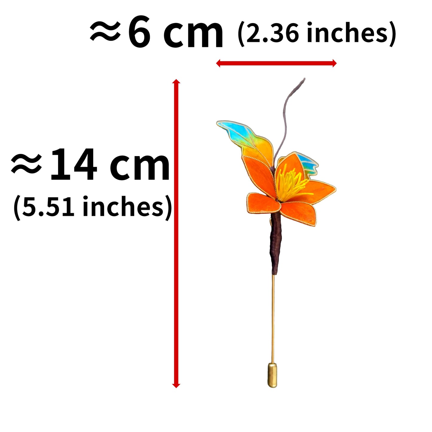 Handcrafted Silk Flower Brooch – Unique Vintage Floral Pin for Women