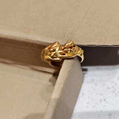 Gold-Tone Adjustable Vintage Ring