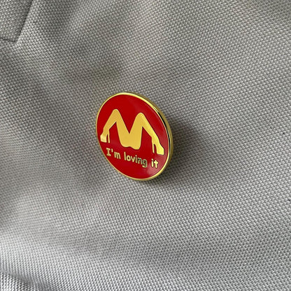 Funny Novelty Metal Pin Brooch – Creative Gag Gift for Clothes, Bags & Jackets