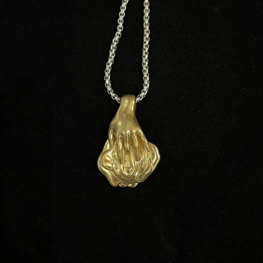 Brass Feminine Form Pendant Necklace