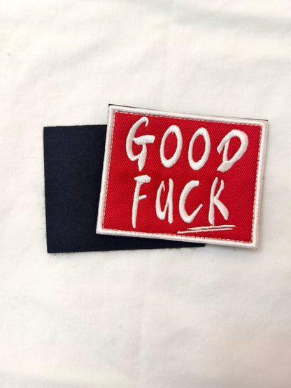 Funny "Good Luck" Velcro Armband Removable Patch