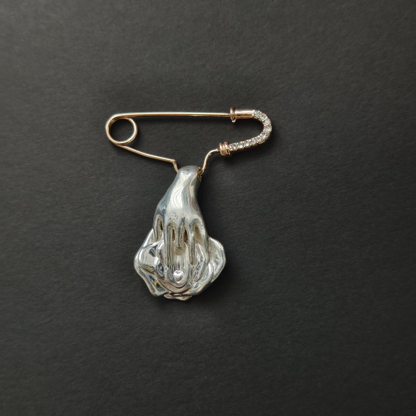 Handmade Silver Nude Art Brooch