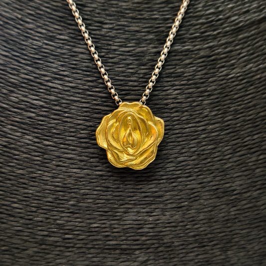 Mystic Rose Pendant Necklace