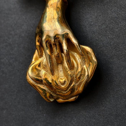 Copper Nude Art Brooch