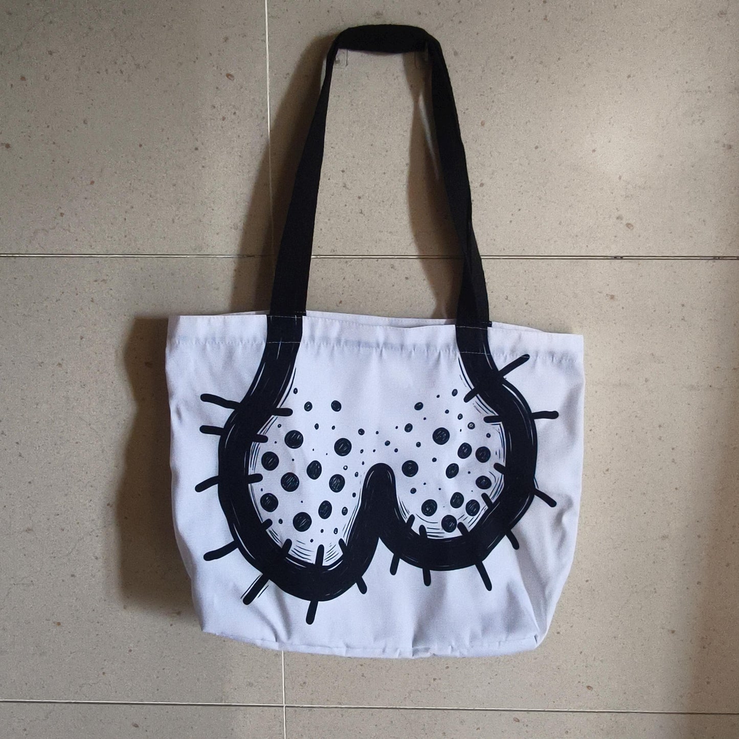 Penis Print Canvas Tote Bag