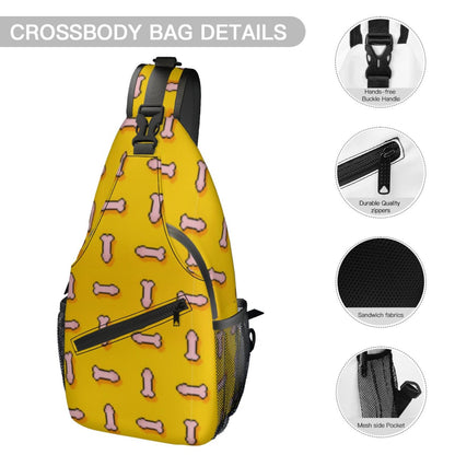 Pixel Penis Sling Bag – Funny Adult Humor Crossbody Bag