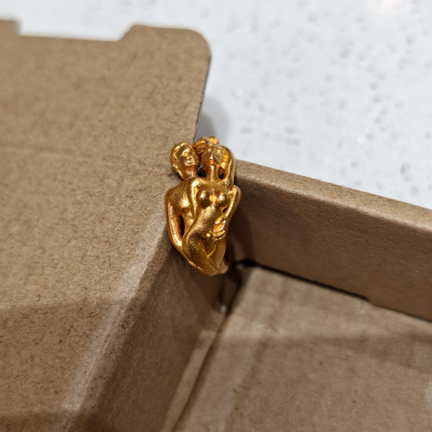 Gold-Tone Adjustable Vintage Ring