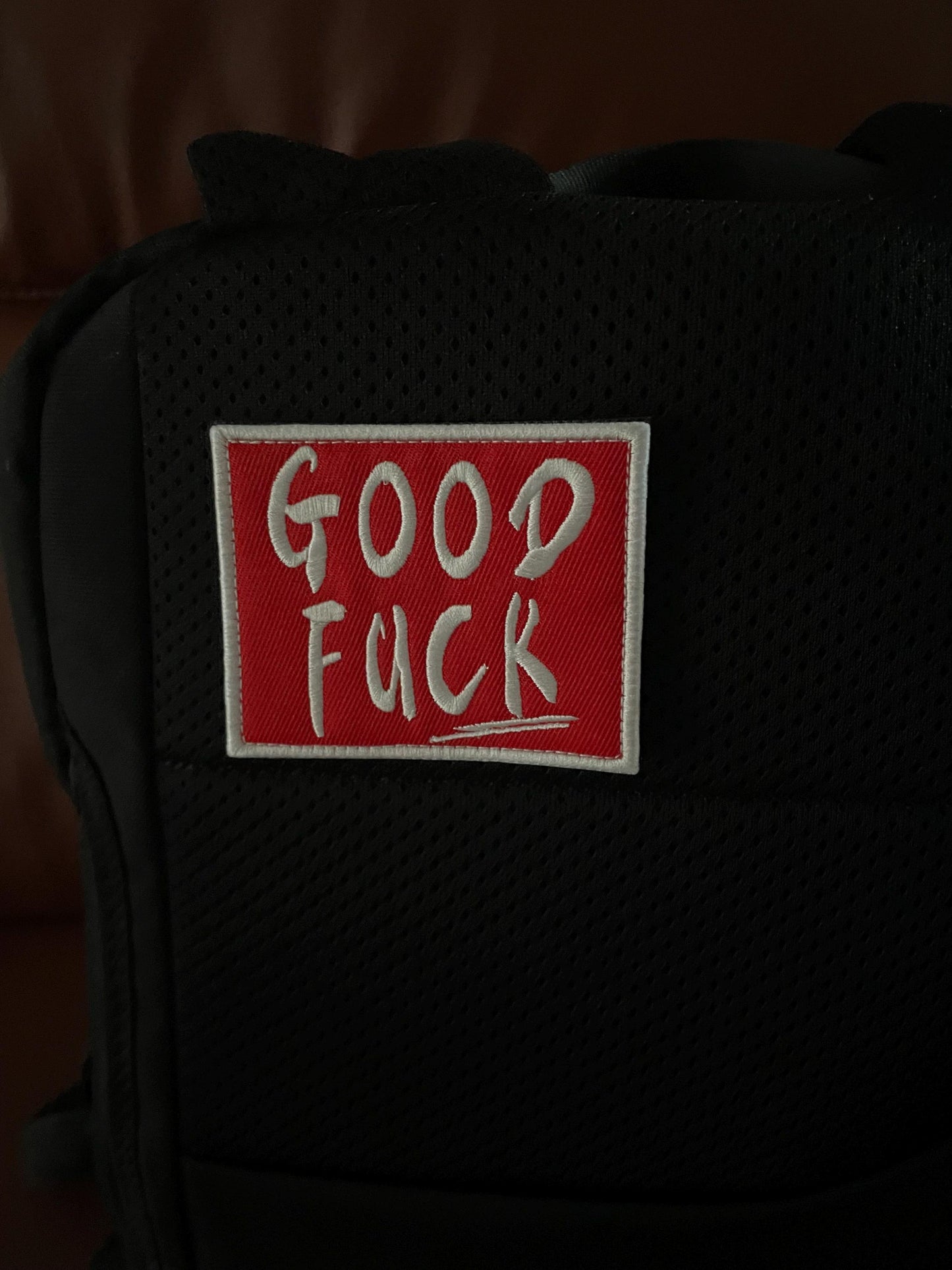 Funny "Good Luck" Velcro Armband Removable Patch