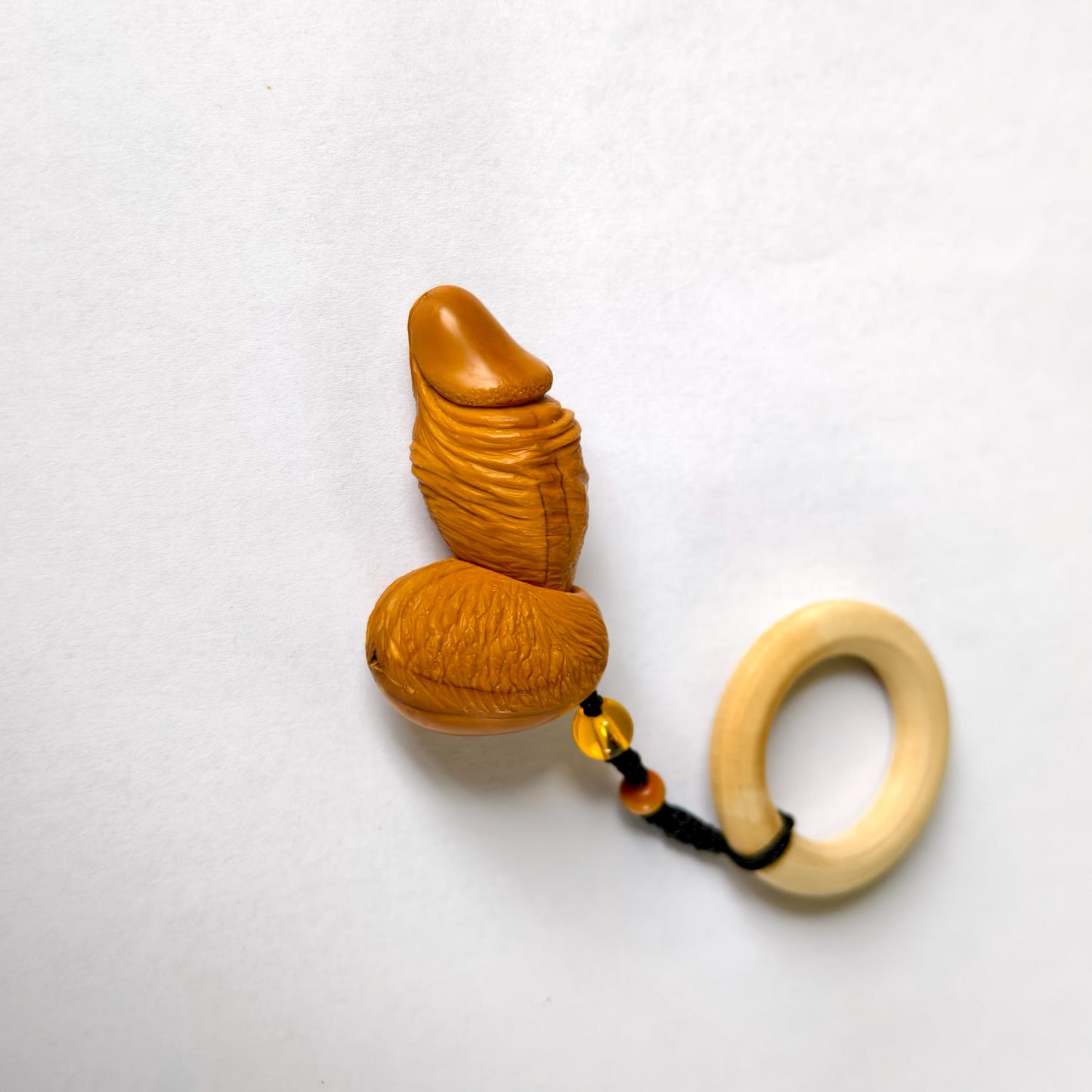Handcrafted Carved Penis Walnut Craft