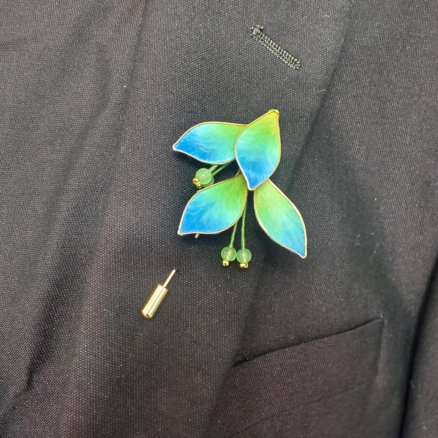 Classic Handmade Silk Flower Brooch
