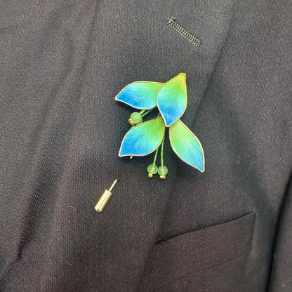 Classic Handmade Silk Flower Brooch
