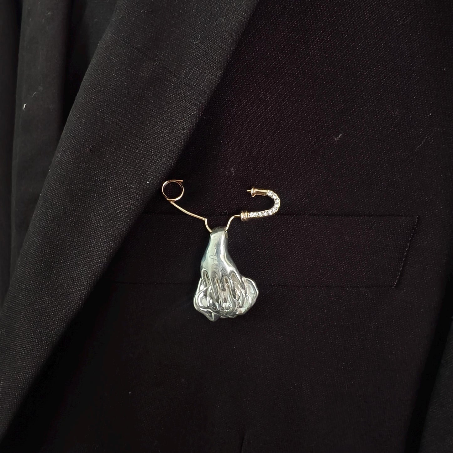 Handmade Silver Nude Art Brooch