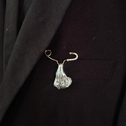Handmade Silver Nude Art Brooch
