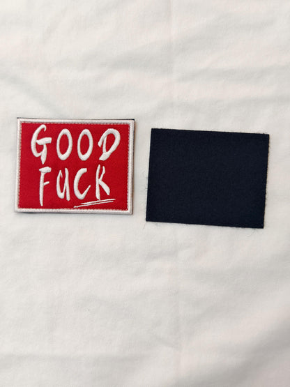 Funny "Good Luck" Velcro Armband Removable Patch
