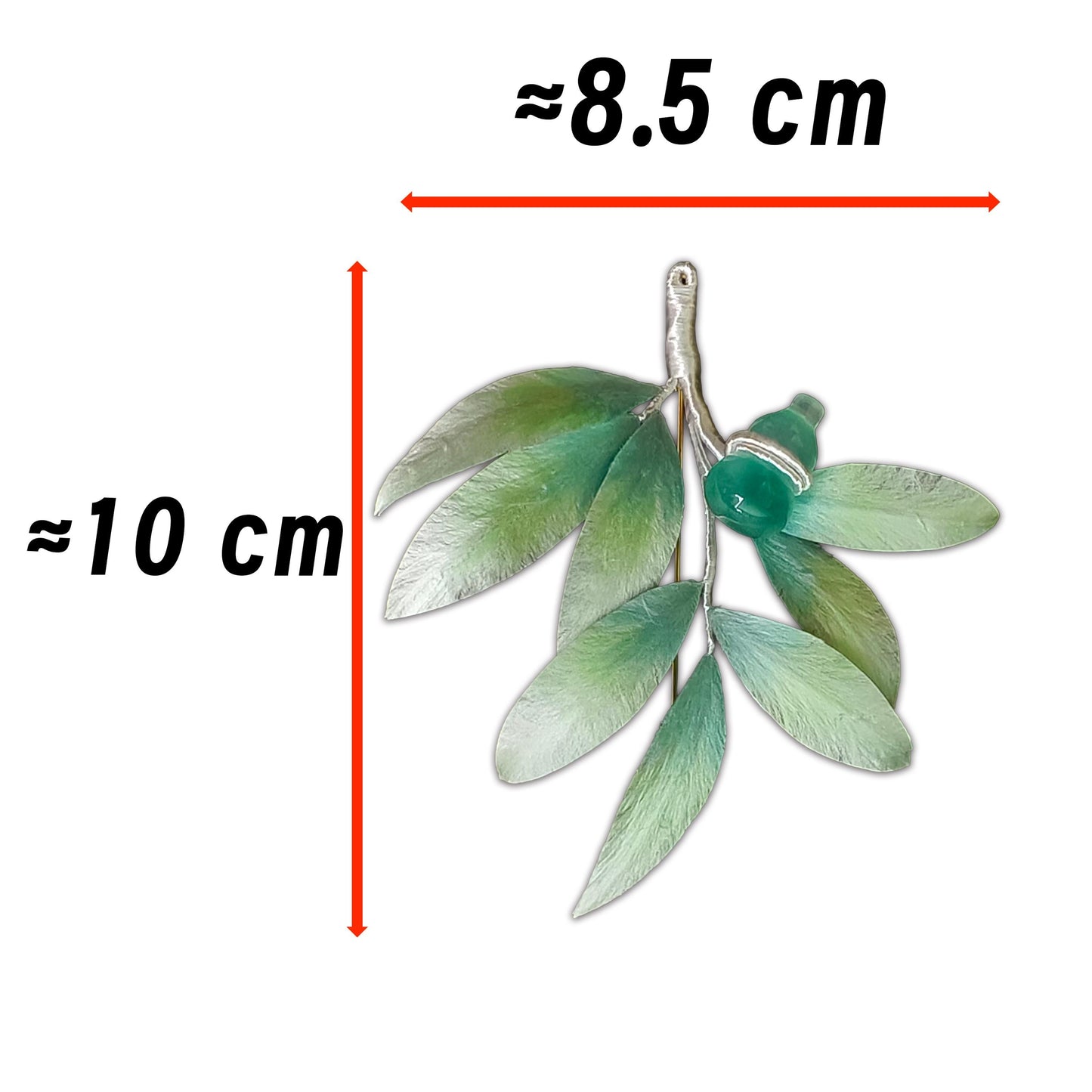 Bamboo Leaf Silk Brooch