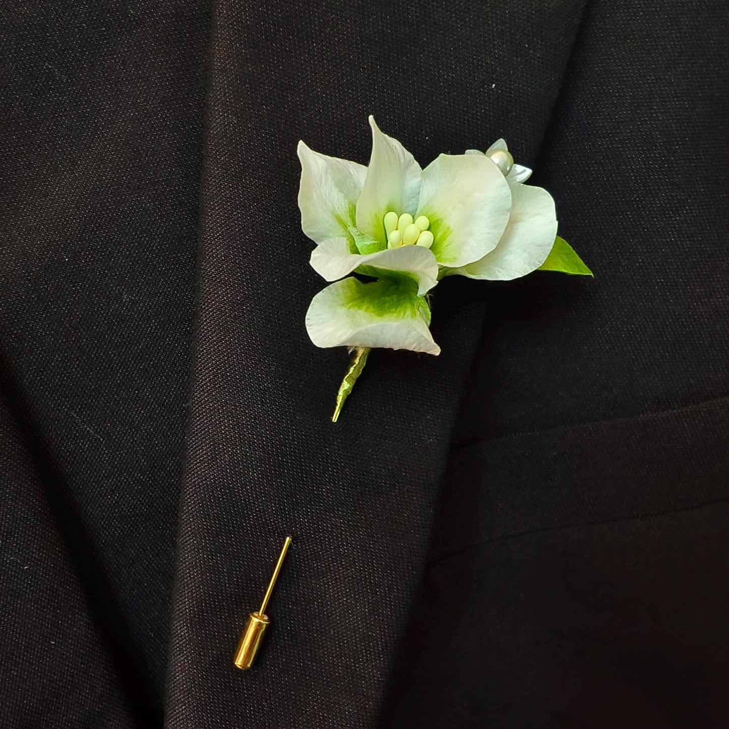 Flower Brooch Pin Handmade Silk Vintage Style Brooch for Women