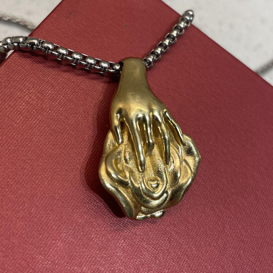 Copper Nude Pendant Necklace