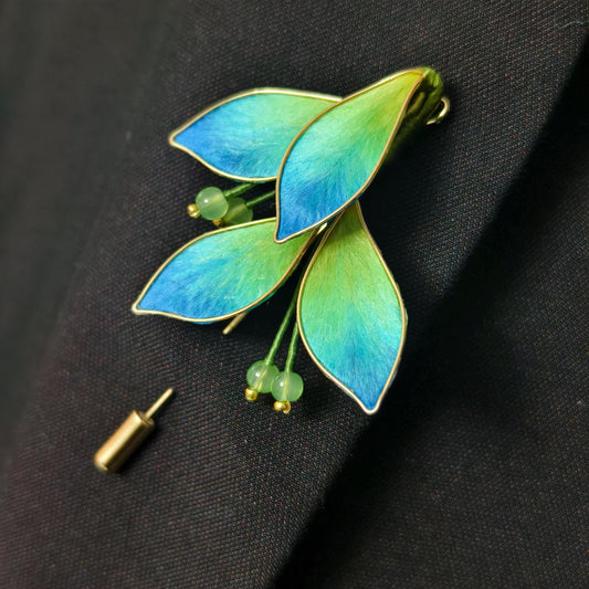 Classic Handmade Silk Flower Brooch