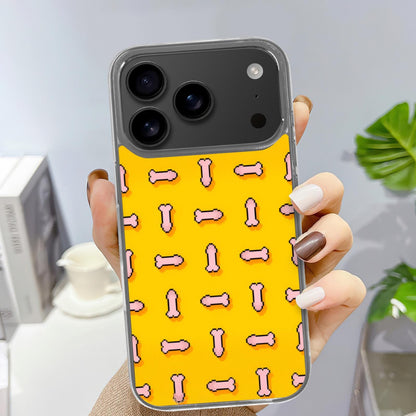 Pixelated Pattern iPhone 17 Pro Max Case – Funny Adult Humor TPU Cover