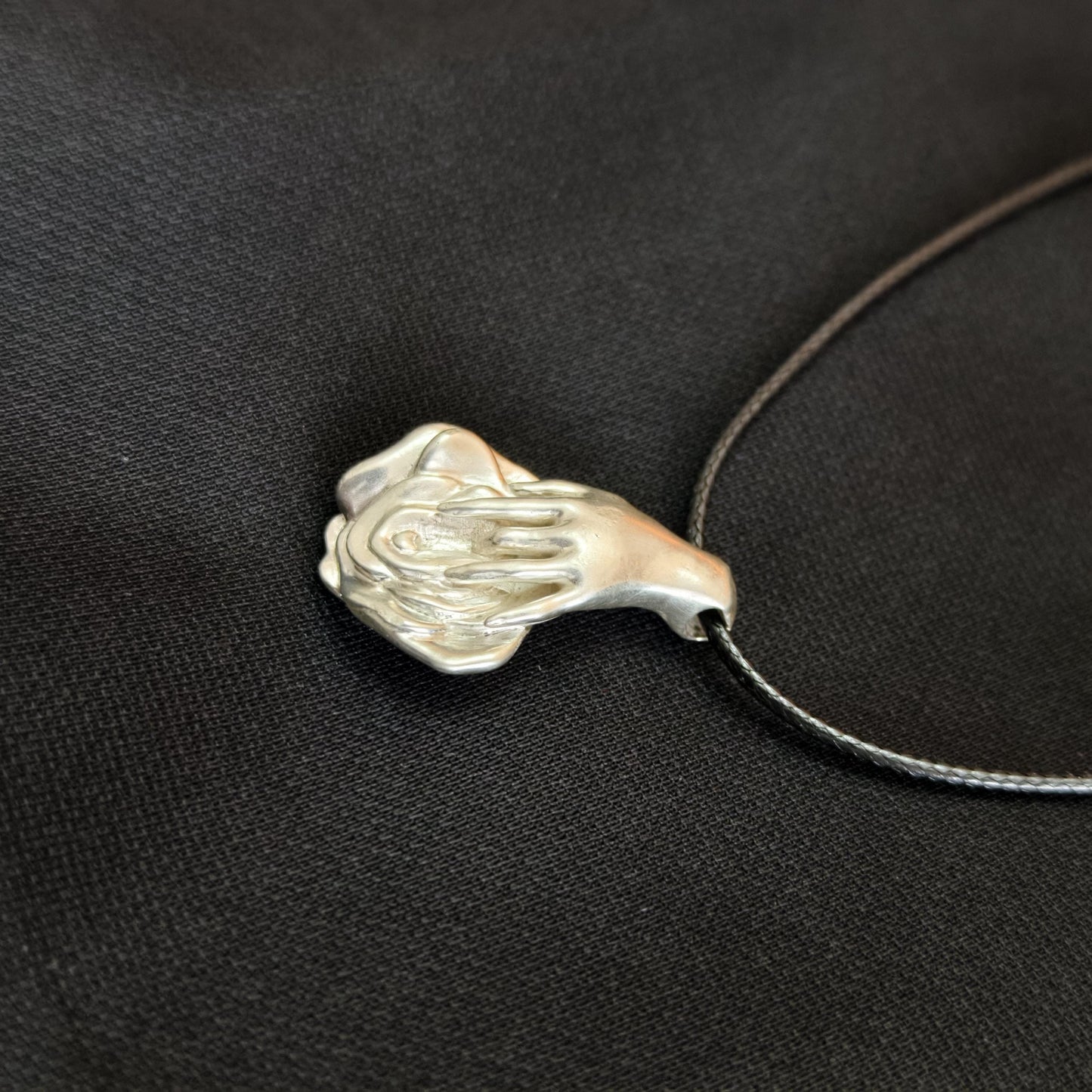Silver Nude Erotic Necklace