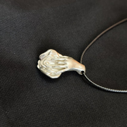 Silver Nude Erotic Necklace