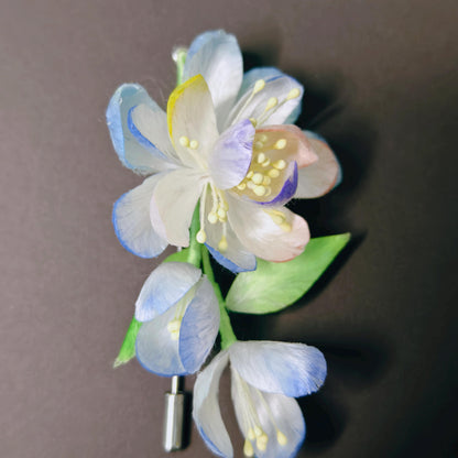 Silk Flower Vintage Brooch