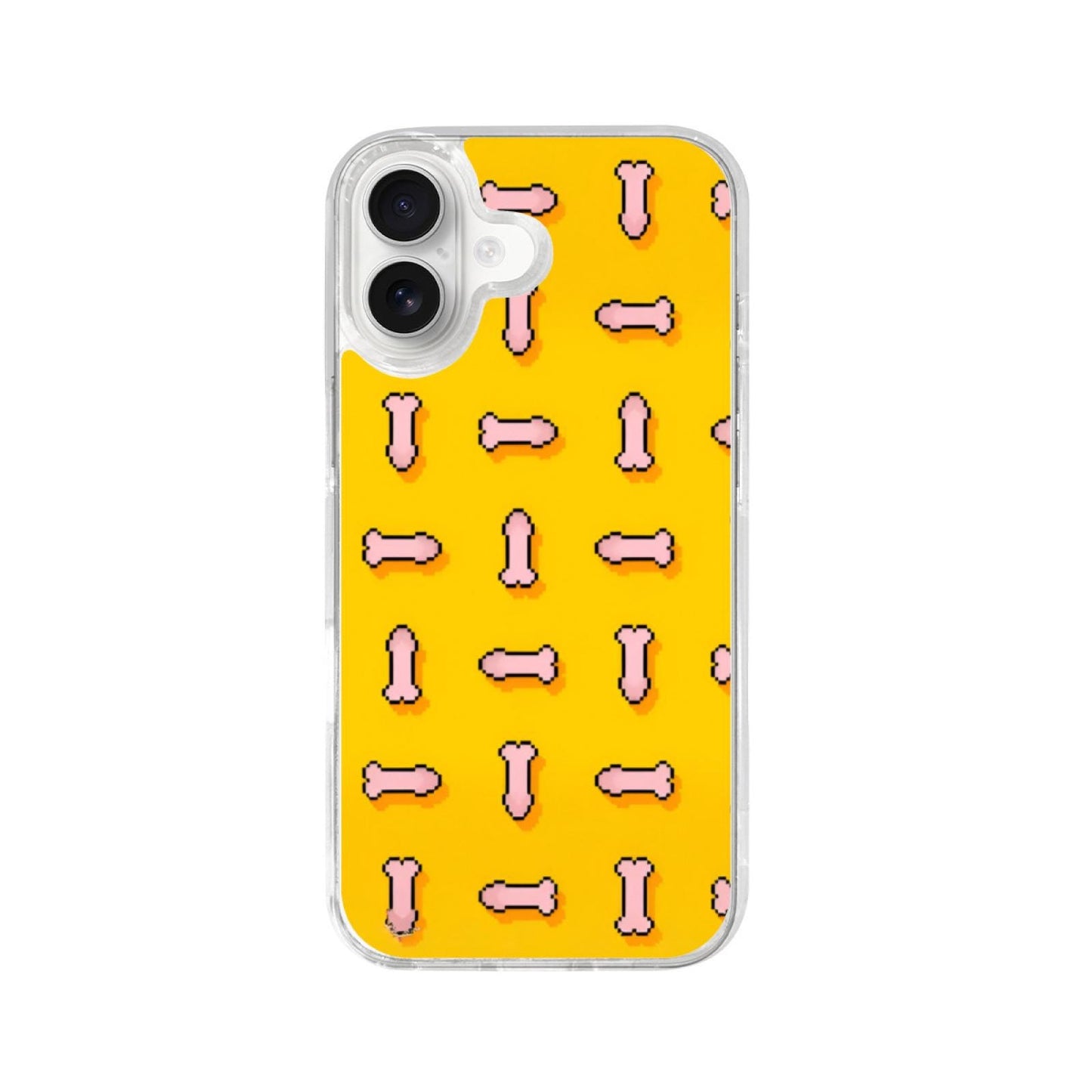 Pixelated Pattern iPhone 17 Pro Max Case – Funny Adult Humor TPU Cover