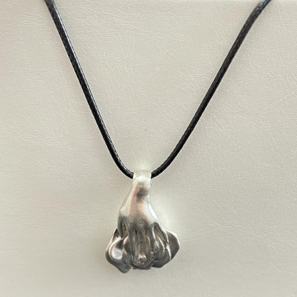Silver Nude Erotic Necklace