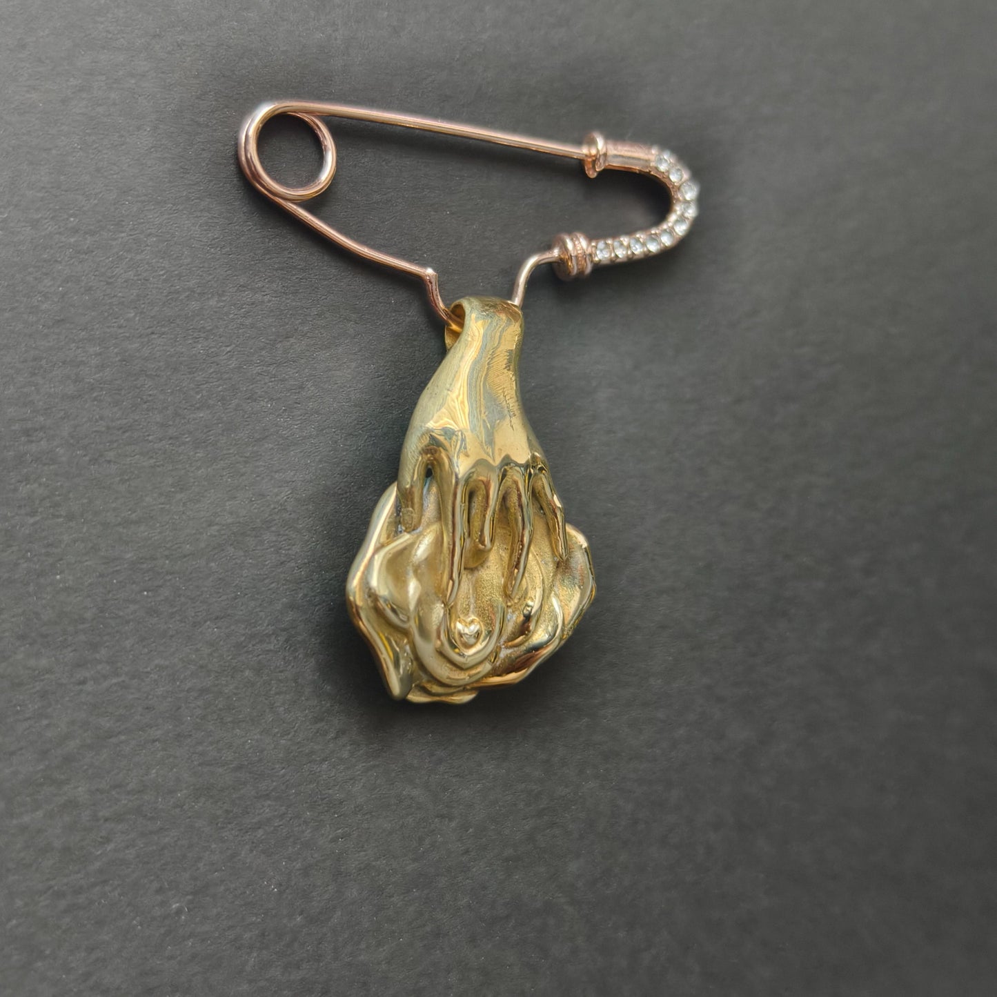 Handmade Copper Nude Art Brooch