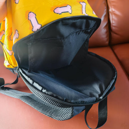 Pixel Cartoon Penis Backpack