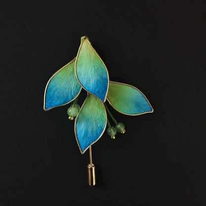 Classic Handmade Silk Flower Brooch