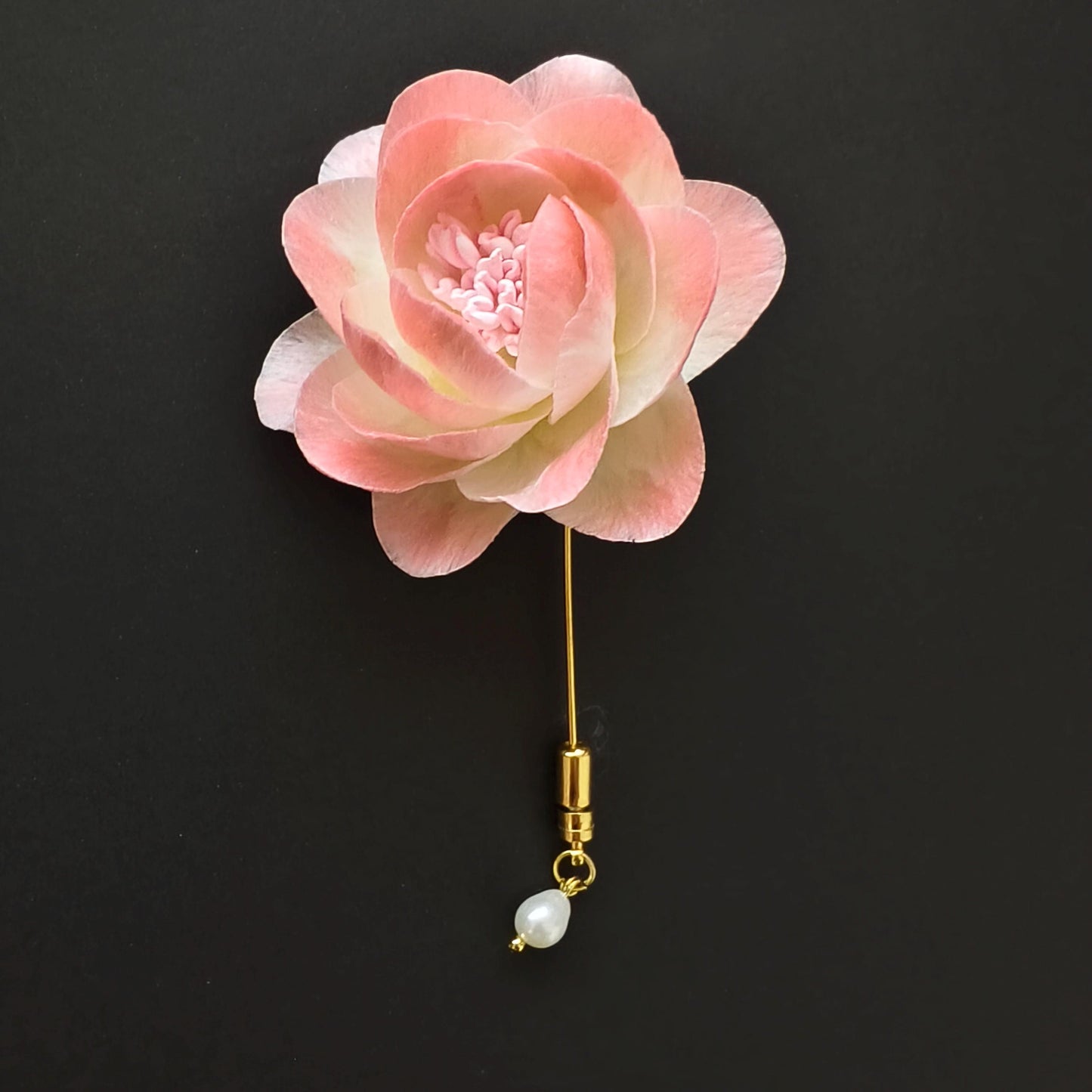 Silk Flower Brooch for Women Handmade Vintage Floral Brooch Pin