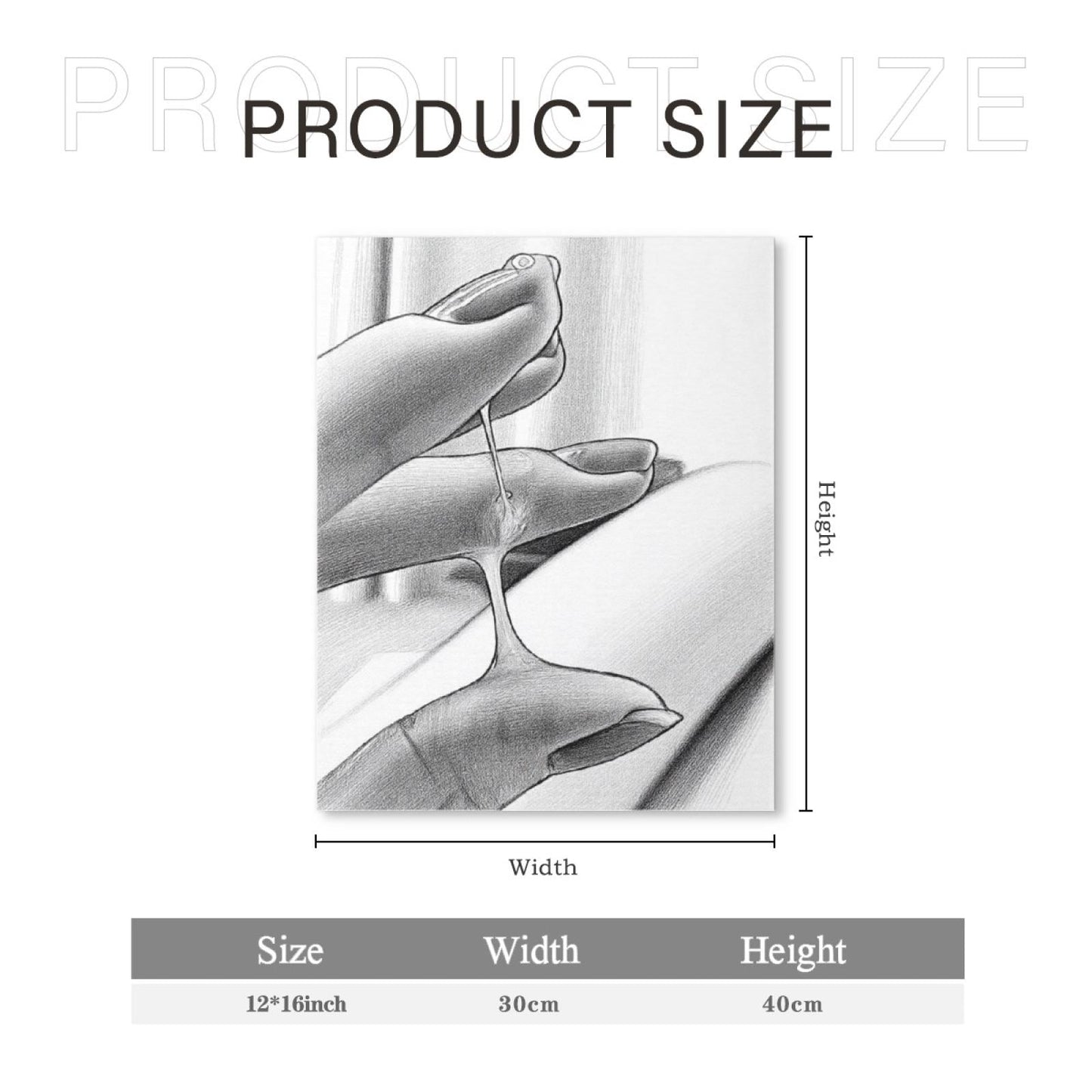 Sensual Beauty Finger Temptation Sketch – Frameless Decorative Wall Art