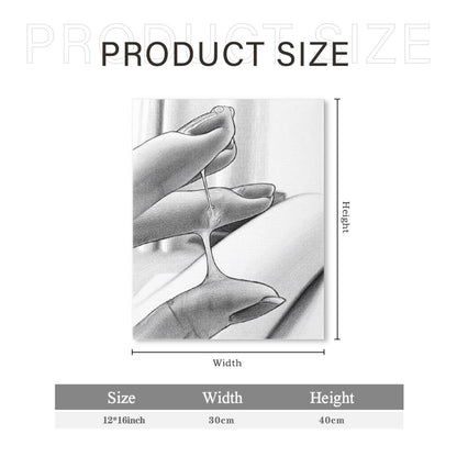 Sensual Beauty Finger Temptation Sketch – Frameless Decorative Wall Art