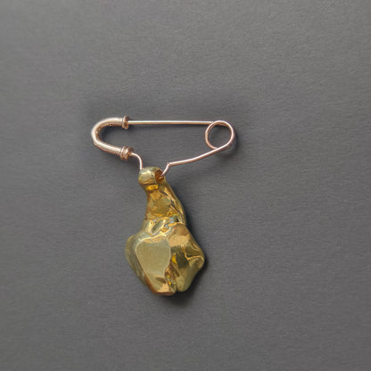 Handmade Copper Nude Art Brooch