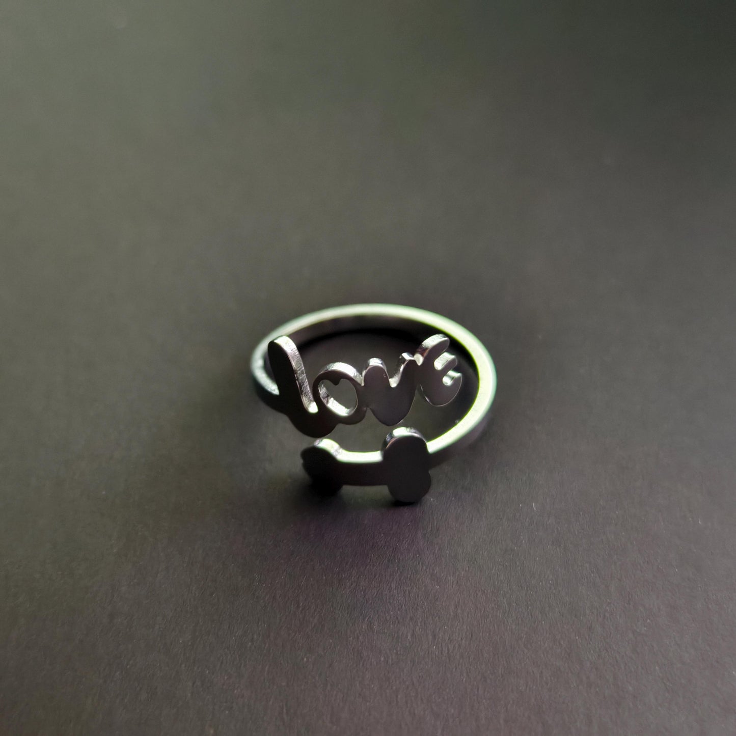 Titanium Steel Love Penis Open Ring