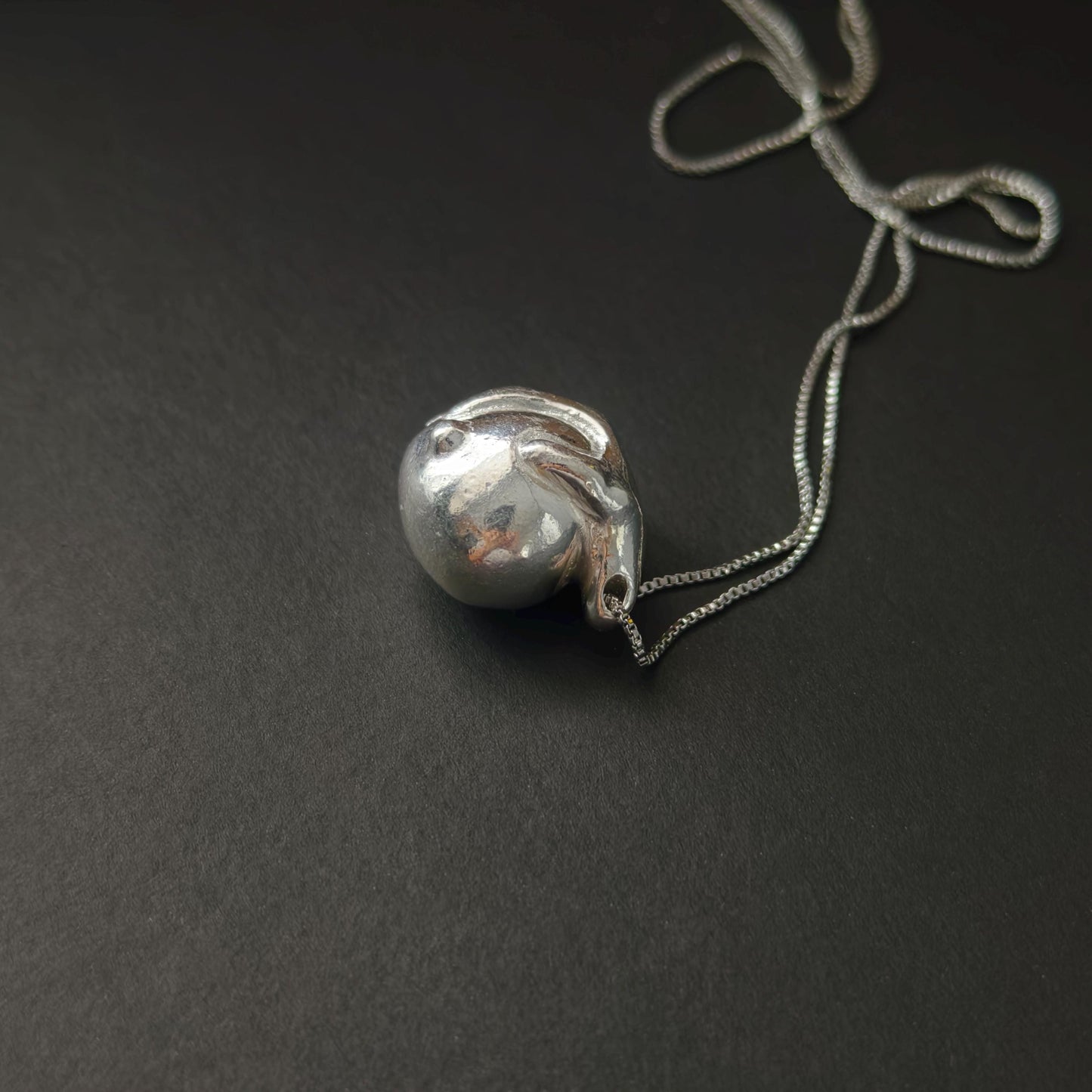 Sterling Silver Hand & Breast Necklace