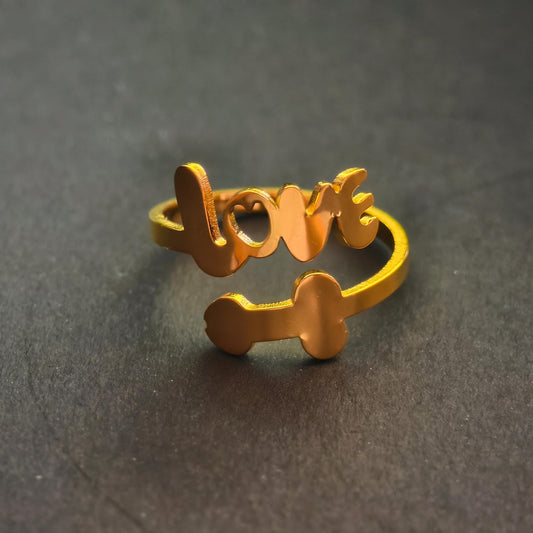 Titanium Steel Love Penis Open Ring