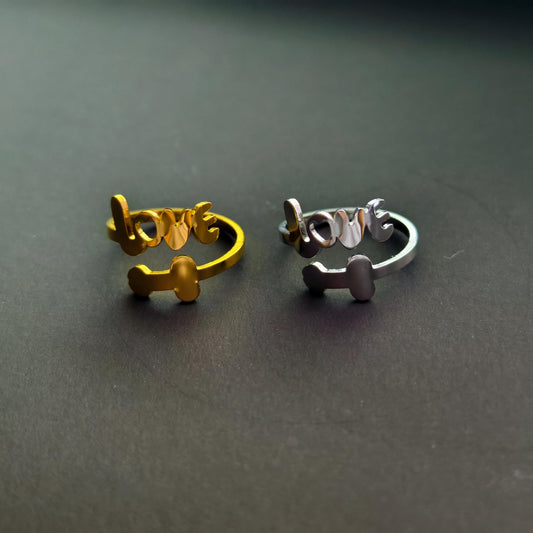 Titanium Steel Love Penis Open Ring
